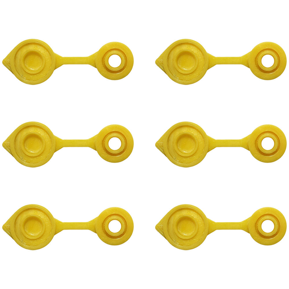 Qty 6: Gas Can Vent Caps (Yellow)  Fits Universal Products