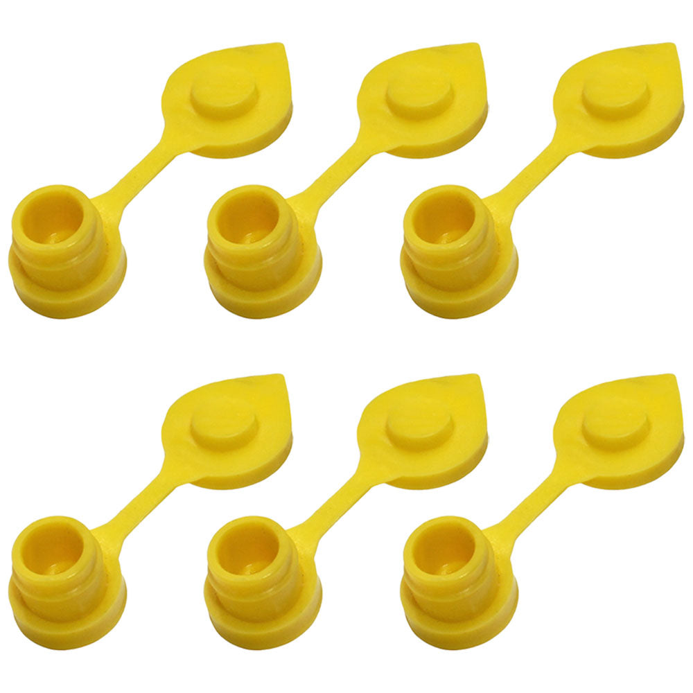 Qty 6: Gas Can Vent Caps (Yellow)  Fits Universal Products