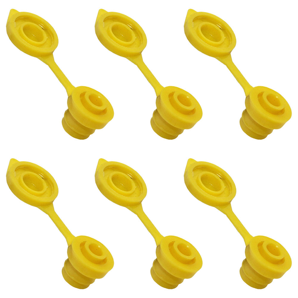 Qty 6: Gas Can Vent Caps (Yellow)  Fits Universal Products