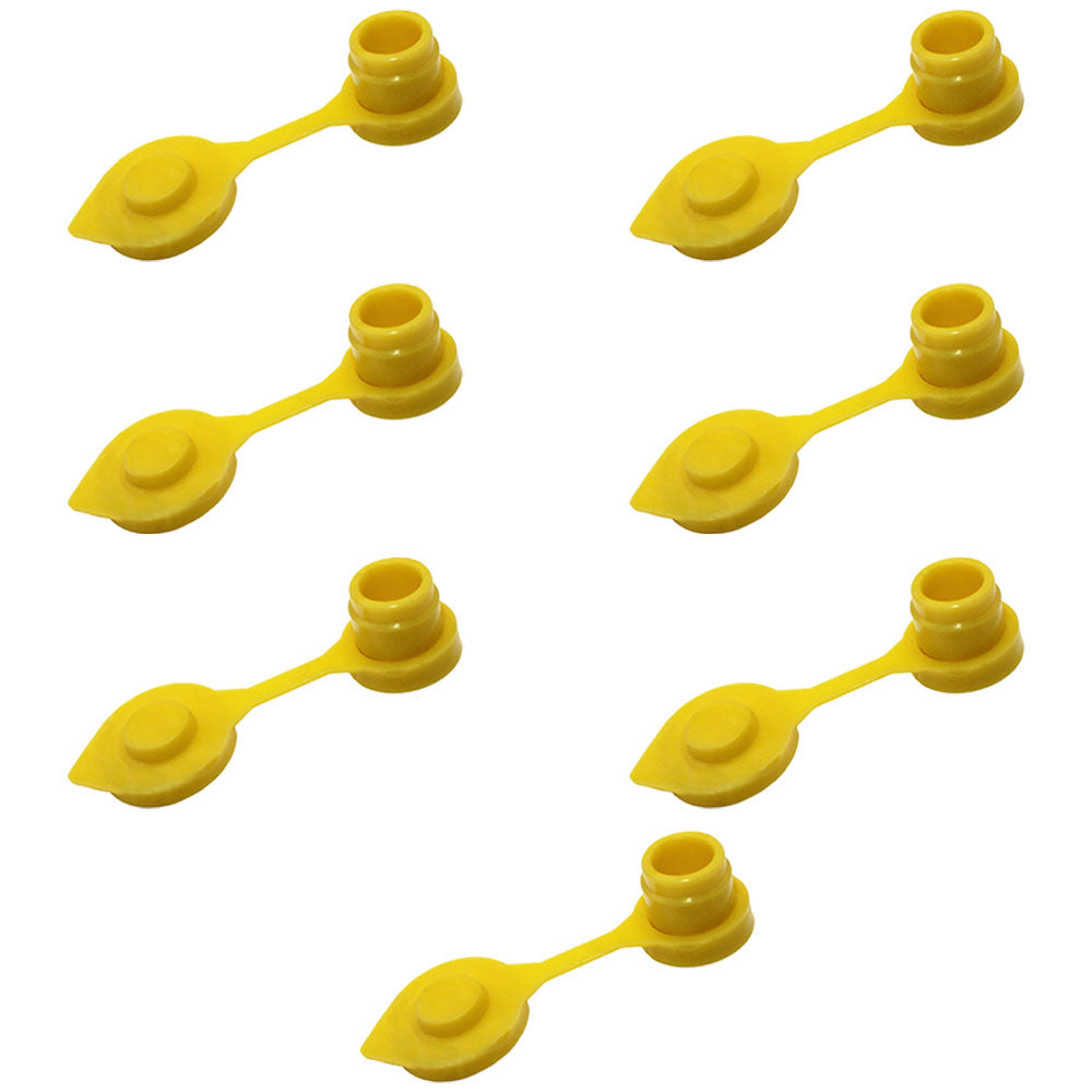 Set of 7 New Gas Can Vent Caps (Yellow) Heavy Duty MYC-Y-VENT for Gas Diesel