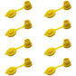 (8) Yellow Vent Gas Caps w/Retaining Lip Works with Plastic and Metal Containers