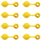 (8) Yellow Vent Gas Caps w/Retaining Lip Works with Plastic and Metal Containers