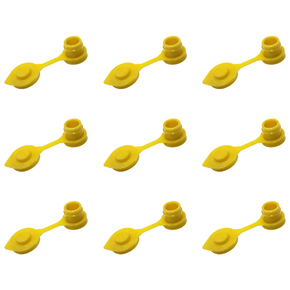 Set of Nine (9) New Aftermarket Replacement Yellow Vent Caps