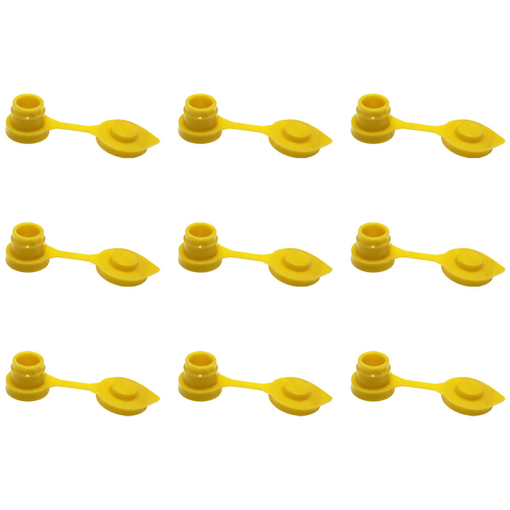 Set of Nine (9) New Aftermarket Replacement Yellow Vent Caps