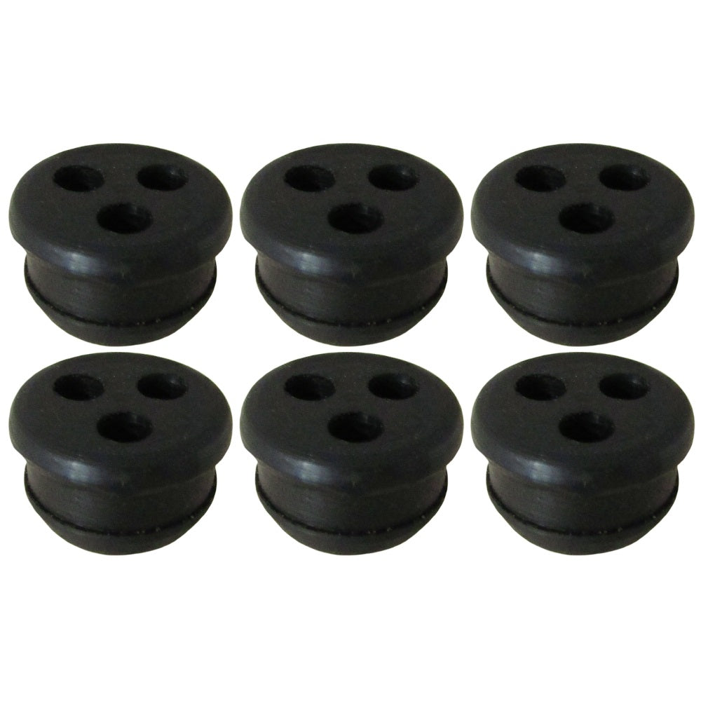 6 Pack - 3 Hole Fuel Line Gas Tank Grommet Fits Echo Trimmer Edger V137000030