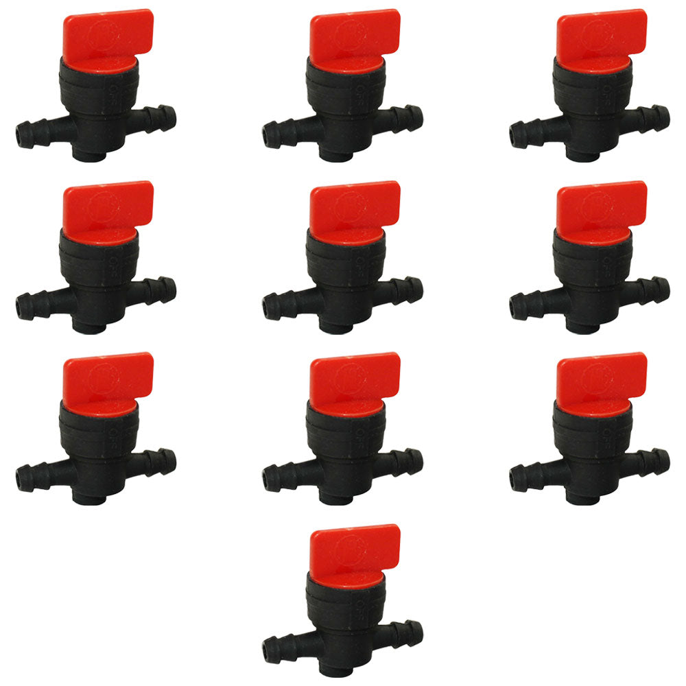 10 Inline Fuel Shutoff Cut Shut Off Valve 1/4" I.D. Fits Briggs 494768 698183