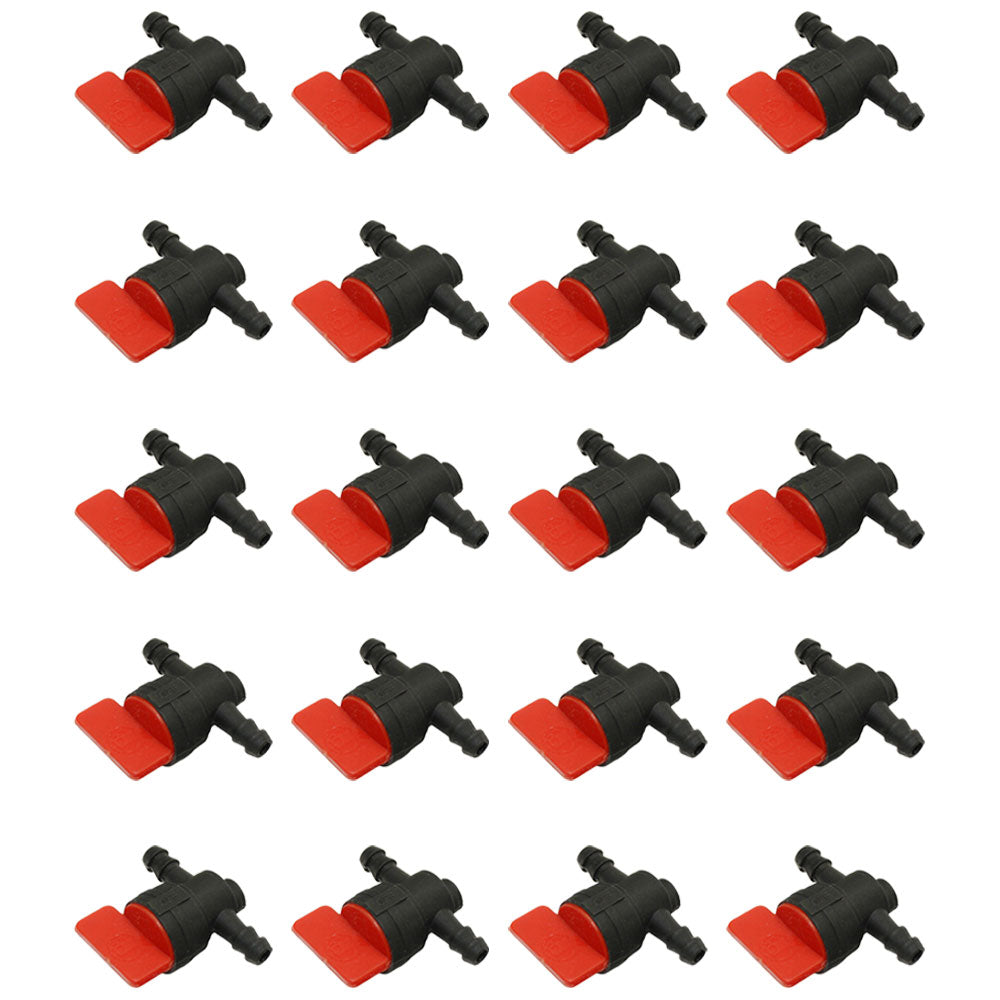 Qty 20: In-Line Fuel Shut Off Valve 1/4" 
 Fits John Deere Replaces AM107340