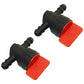 Qty: 2 In-Line Fuel Shut Off Valve 1/4" 
 Fits Toro Replaces 1-603770