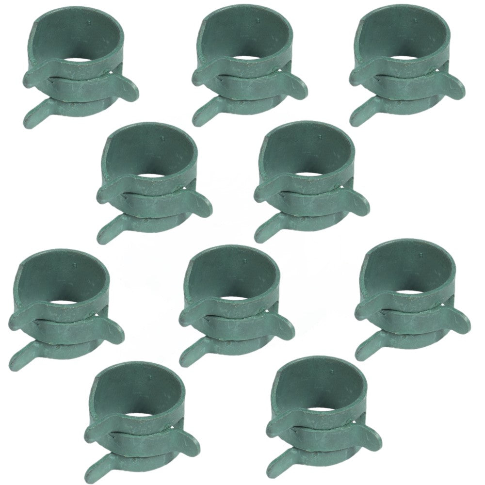 5904 Rotary Corp 10 Hose Clamps Green for 1/4" ID Fuel Line with 3/8" OD