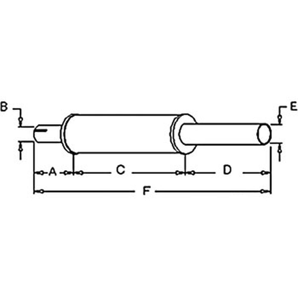 Muffler Fits Case/International Harvester Replaces 1717-1058