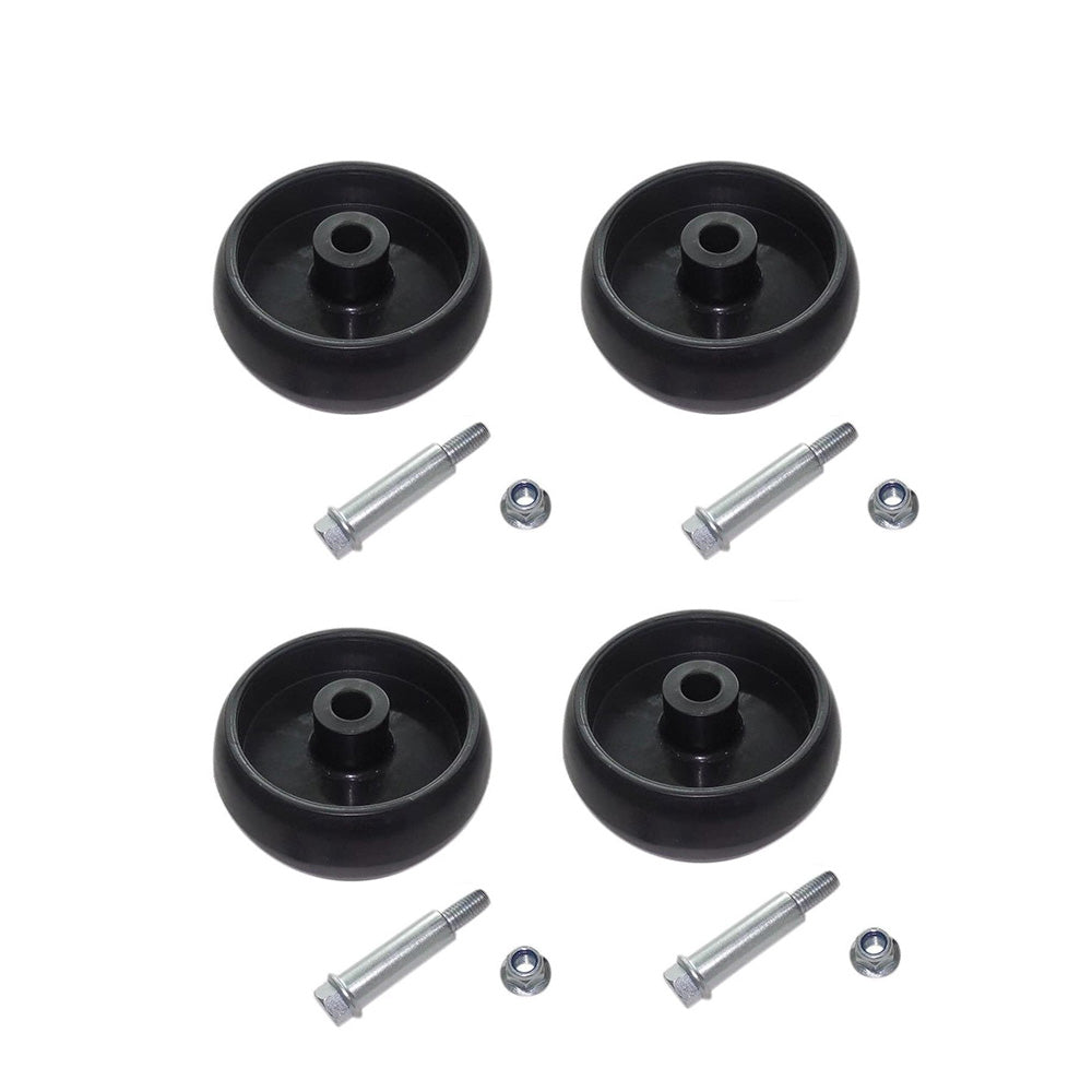 4Pk Deck Wheel and Hardware Rollers Fits John Deere GX10168 R11819 210-051