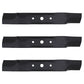 Set of 3 Lawn Mower Blades To Fit Scotts Sabre Fits John Deere 48" GX20250