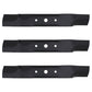 (3) 10634 Mulching Blades Compatible With 48" Fits John Deere GX20250, GY20568
