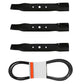 Mower Deck Belt & Blade Set Fits John Deere Replaces GX20250 Made with Aramid