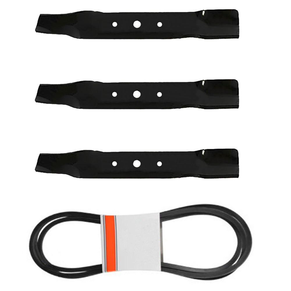 Mower Deck Belt & Blade Set Fits John Deere Replaces GX20250 Made with Aramid