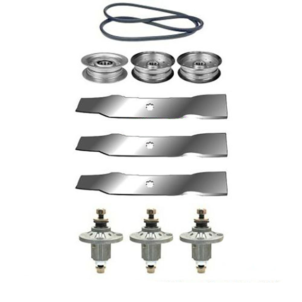 Deck Blade Spindle Belt Idler Kit Combo Set Fits John Deere 155C LA130 LA140