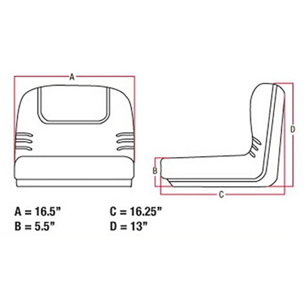 New Seat Fits John Deere Scotts, Sabre & Sabo Riding Mower L17542, L1742, 1742HS