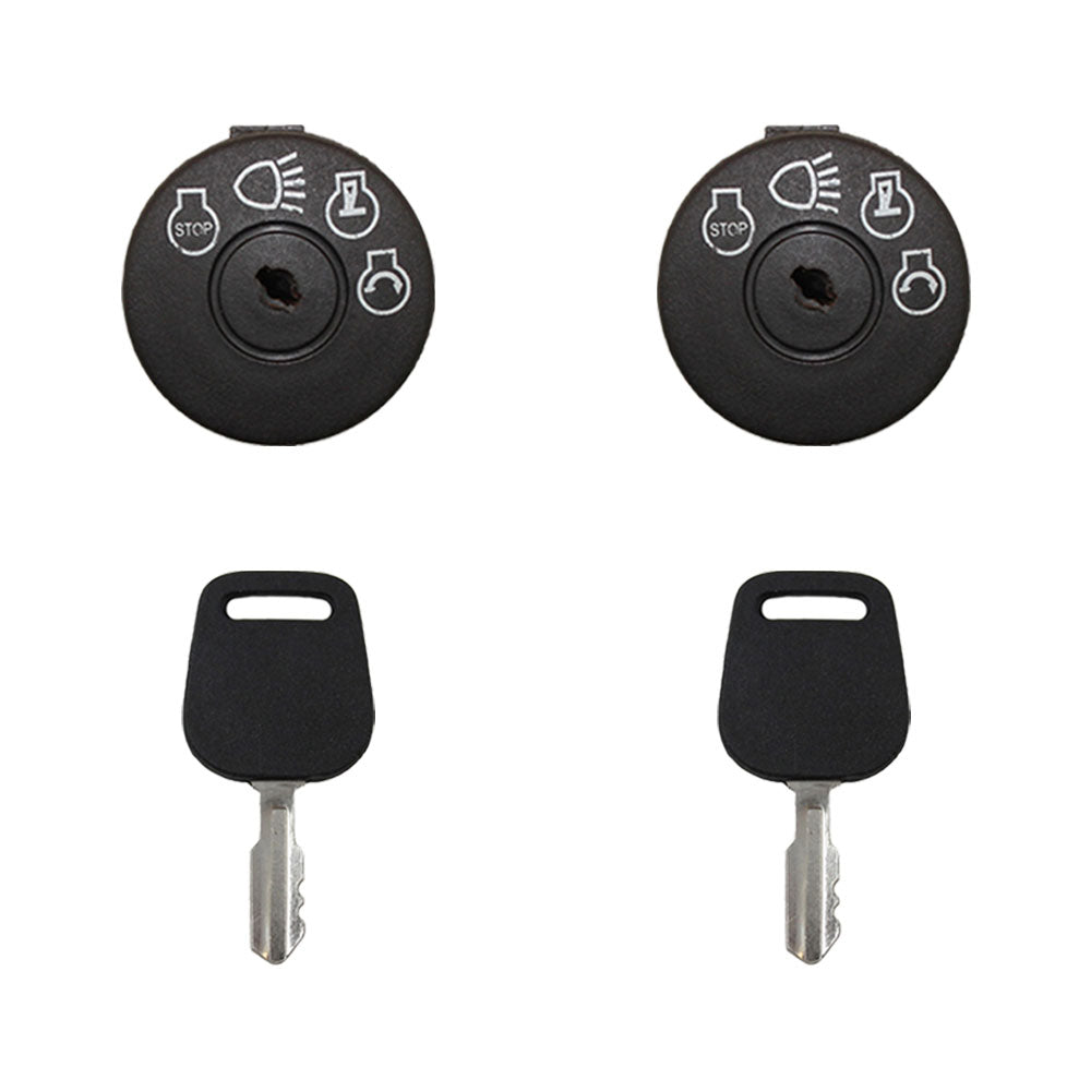 Qty 2: Ignition Switches with Keys Fits John Deere Replaces AM123426