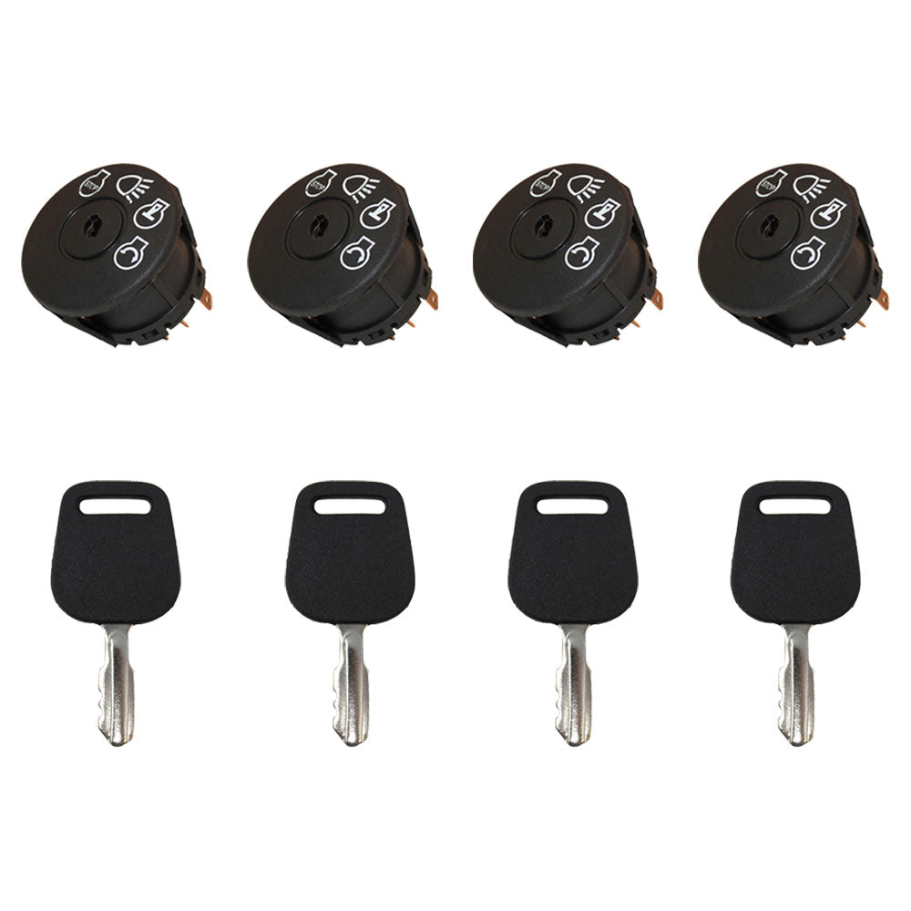 Qty 4: Ignition Switches with Keys Fits Murray Replaces 1714054SM