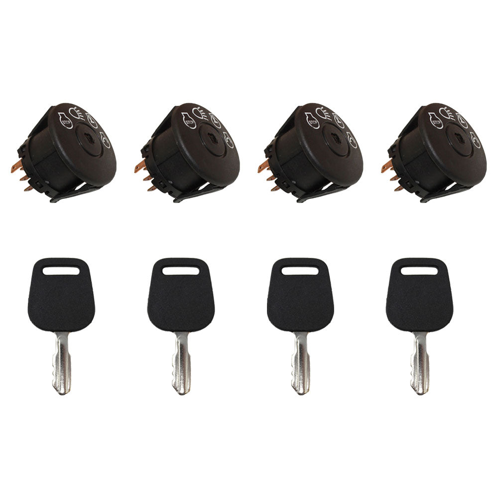 Qty 4: Ignition Switches with Keys Fits Murray Replaces 1714054SM