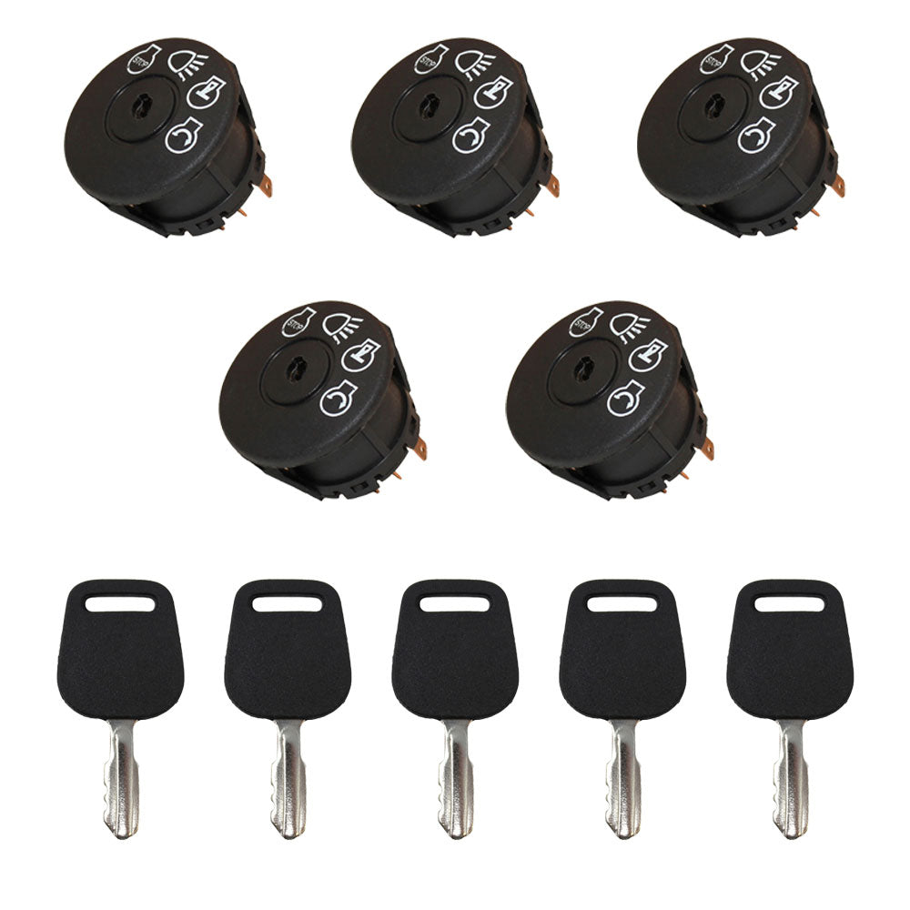 Qty 5: Ignition Switches with Keys Fits AYP Replaces 163968
