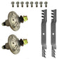 42" Mower Deck Rebuild Kit with Toothed Mulching Blades Fits John Deere GY21098