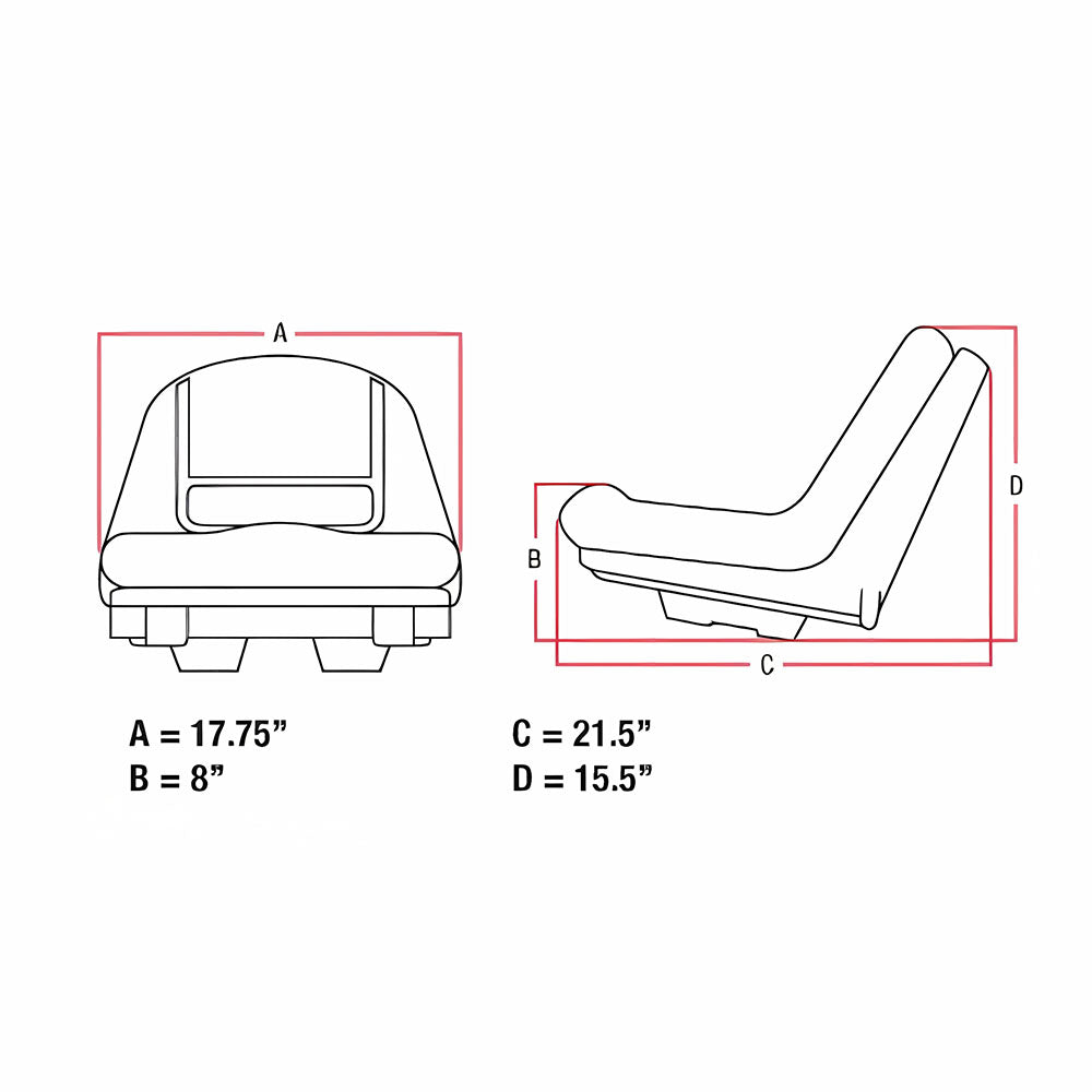 To fit High Back Fits John Deere mower seat L100 L120 L130 135 145 L110 G110