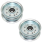 Qty 2: Steel Flat Idler Pulley with Flanges
 Fits Cub Cadet Replaces 756-05034