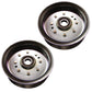 Qty 2: Steel Flat Idler Pulley with Flanges
 Fits Yard Man Replaces GY20629_x2