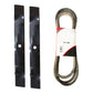 Lawn Mower Blade & Belt Set to Fits John Deere 42"LA100 LA105 LA110 LA115