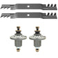 Spindle w/ Nut & Blades Kit Fits John Deere Replaces AM137328
