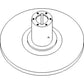 H201579 Inner Half Sheave Fits John Deere Combine Feeder House 9450 9550