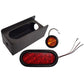 (1) 2" Amber Round & 6" Red Oval Tail Light Steel Box Set