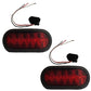 6" Oval Red LED Stop/Turn/Tail Light Kit Steel Light Box Trailer/Truck