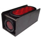 2" Red Round & 6" Red Oval Tail Light Steel Box Set