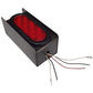 2" Red Round & 6" Red Oval Tail Light Steel Box Set