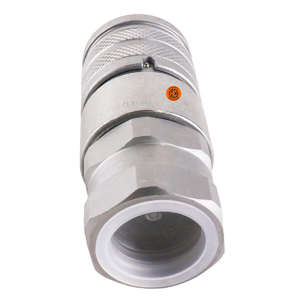 Flat Face Hydraulic Breakaway Coupler, Female, Non-Spill