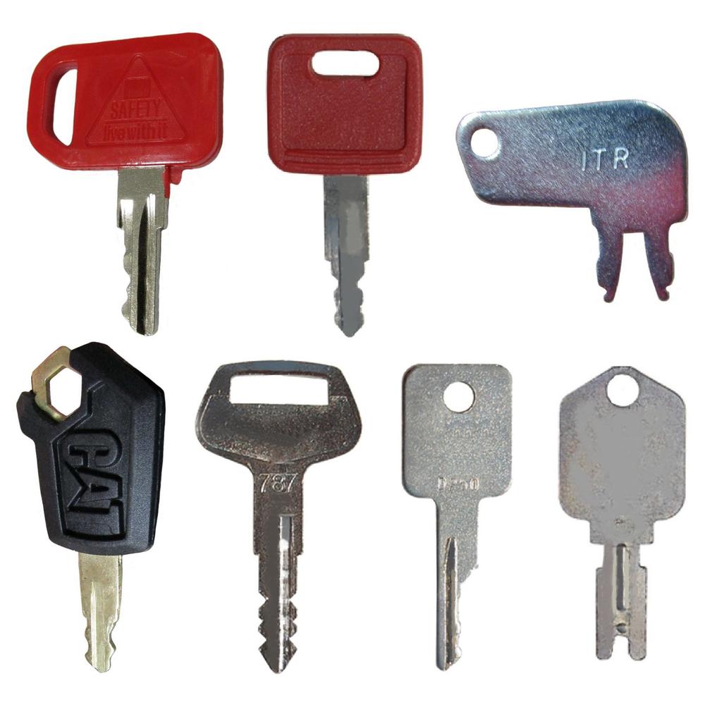Heavy Equipment Key Set 8 Keys Fits JD Fits CAT Fits Case Hyster Fits Bobcat