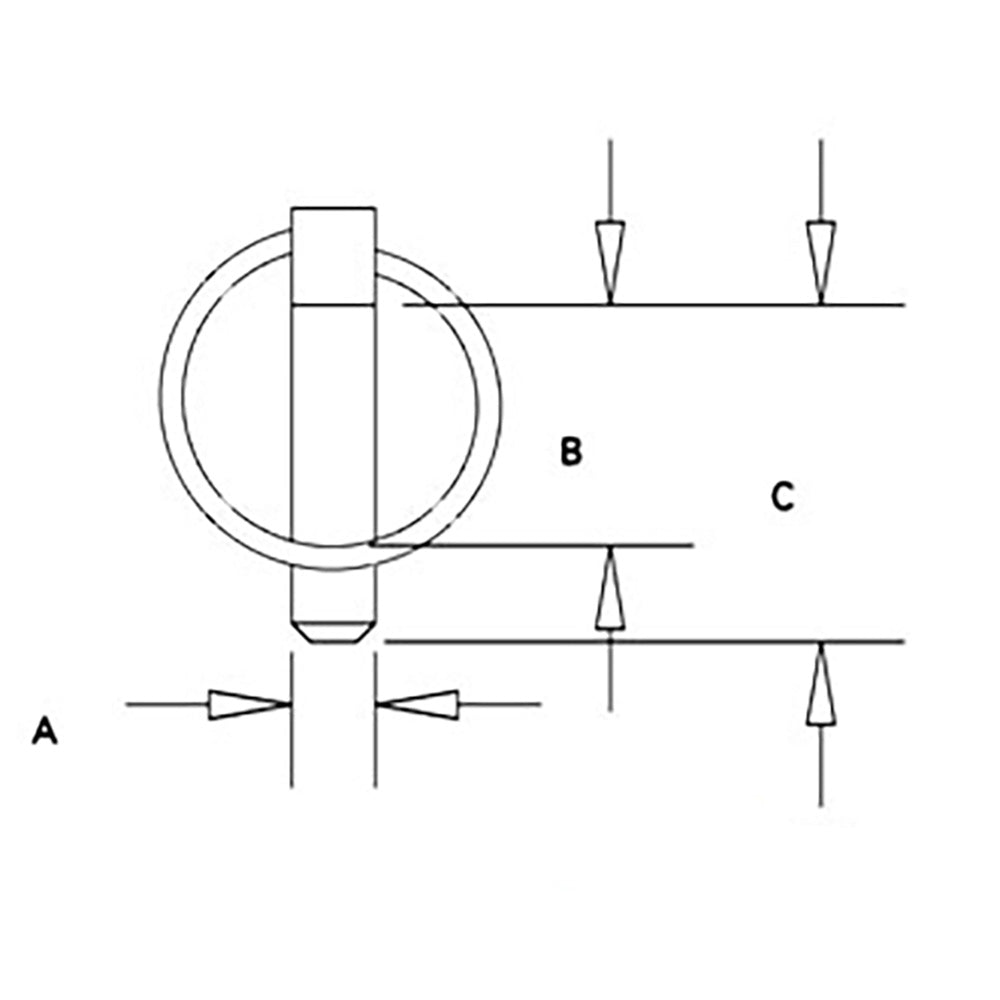 One New 7/16" X 2" 3 Point Hitch Lynch Pin Fits Universal Makes and Models