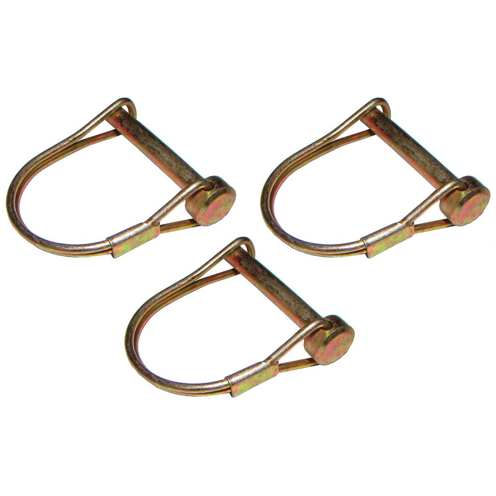 (3) PTO Lock Pin 1/4" Diameter 1-3/4" Usable Length Round PTO Shaft Locking Pins