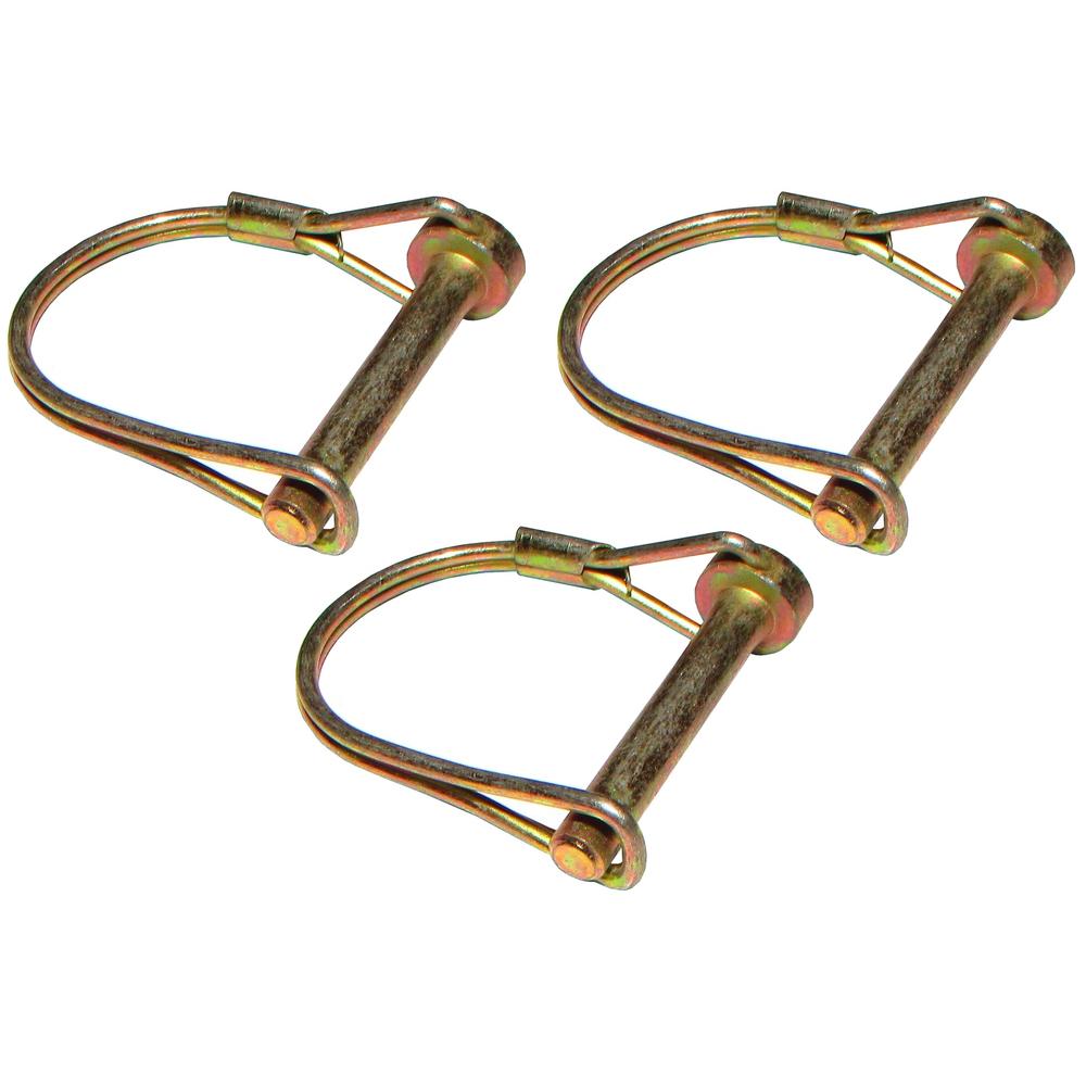 PTO Round Wire Shaft Locking Pin 1/4” x 2” (3-Pack) P14PTL 4021413