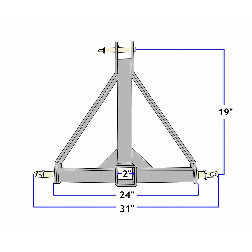 3-Point Receiver Hitch (Green) Fits Universal Replaces 3PTRCVRHITCH