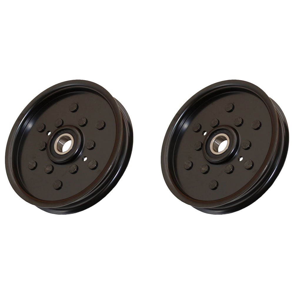 Qty 2: Flat Idler Pulley
 Fits Scotts Replaces AM106627
