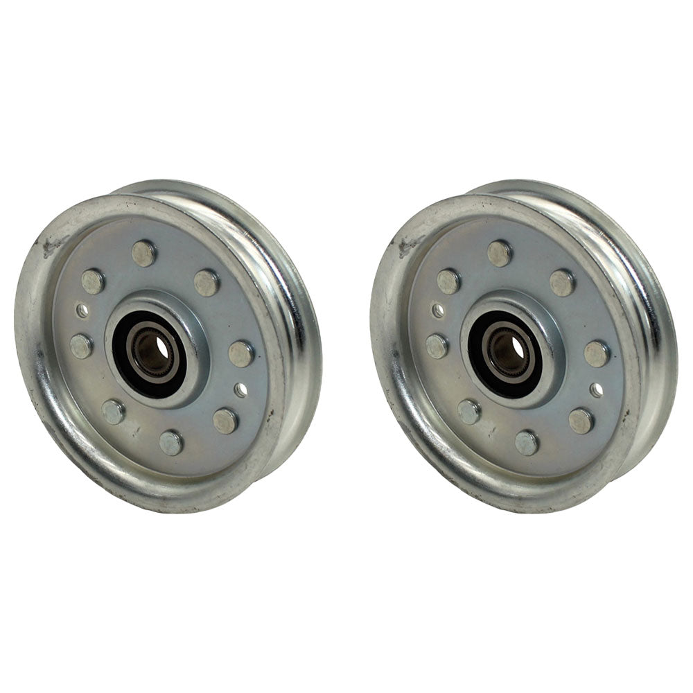 2PK Flat Idler Pulley Fits John Deere AM107468 AM37249 240 245 265 285 320
