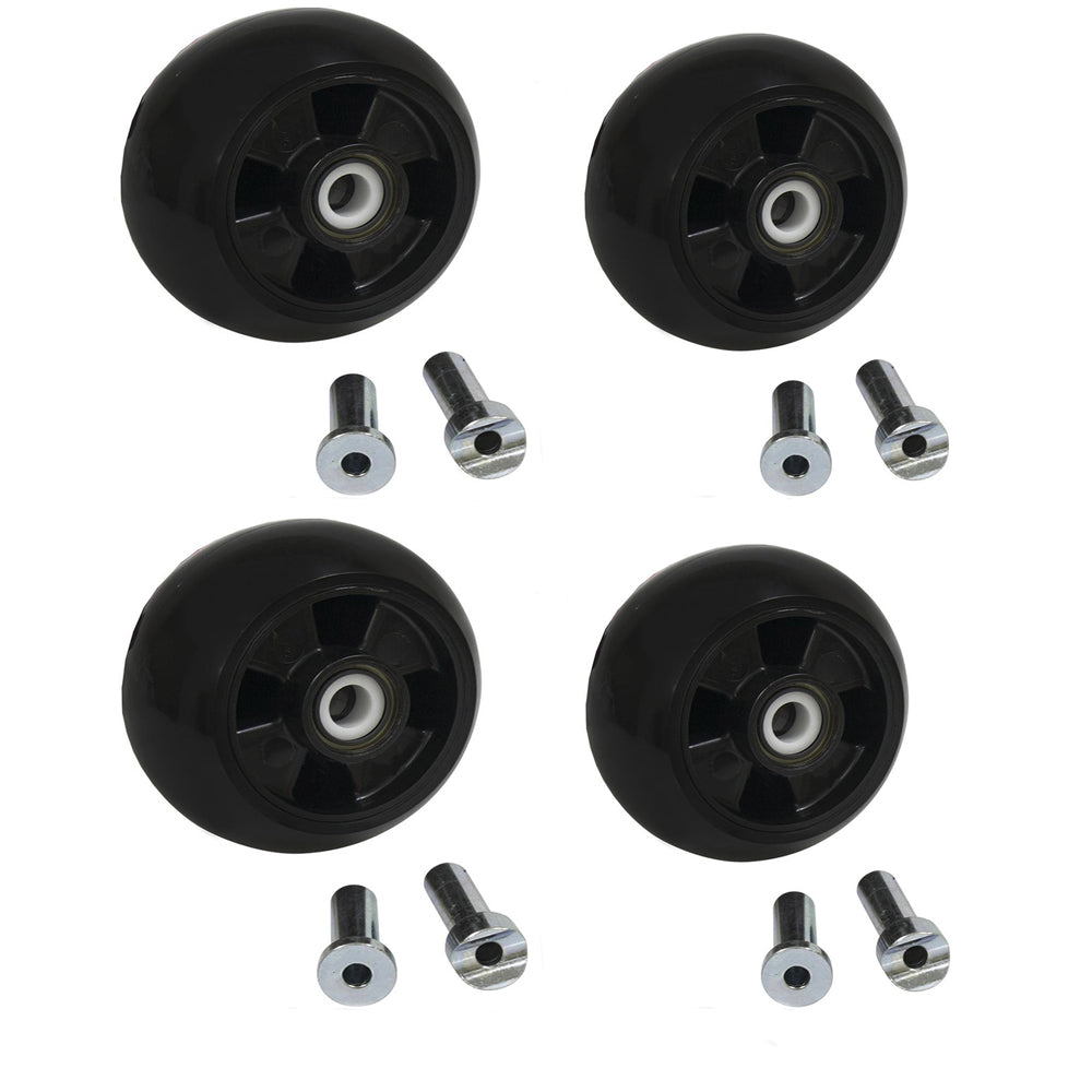 4 Plastic Deck Wheels Fits John Deere X485 4600 725 GS25 GS30 GS45 LX280 LX288