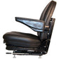 HIS360 Industrial High Back Seat w/ Suspension, Slide Tracks & Arm Rests