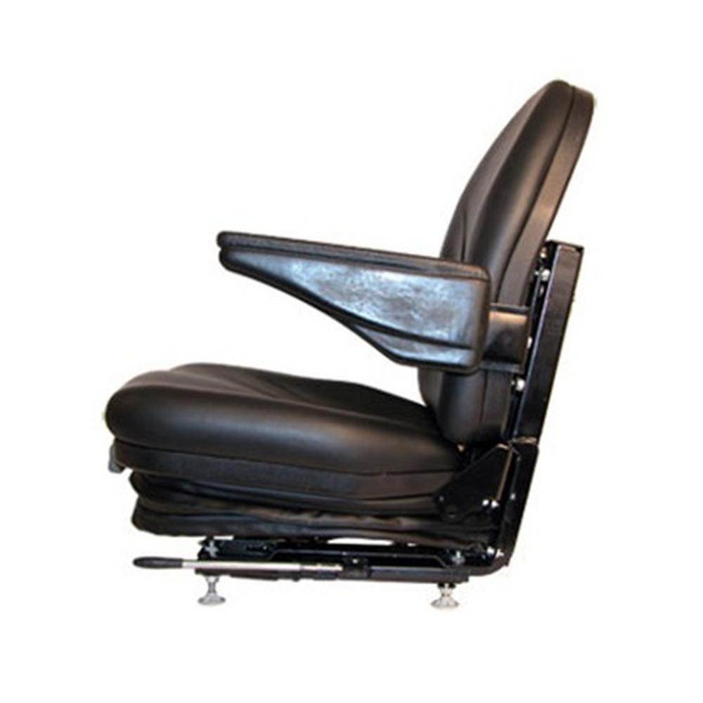 HIS360 Industrial High Back Seat w/ Suspension, Slide Tracks & Arm Rests