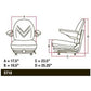 HIS360 Industrial High Back Seat w/ Suspension, Slide Tracks & Arm Rests