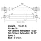 HCW-5036 New 2500 & 3000 PSI Double Acting Cylinder Rod: 2-1/2" Bore: 5"