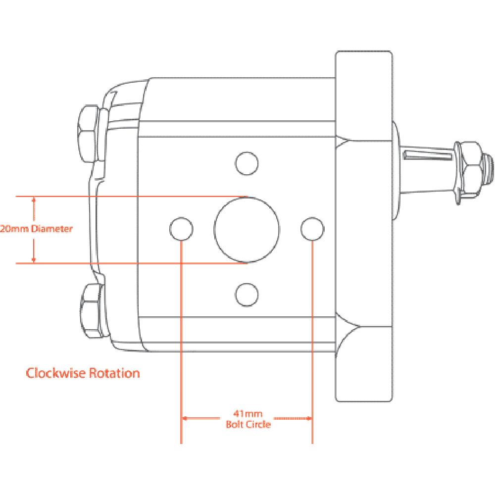 Main Hydraulic Pump for Universal / Long Tractor PRD2216D 33 L/M